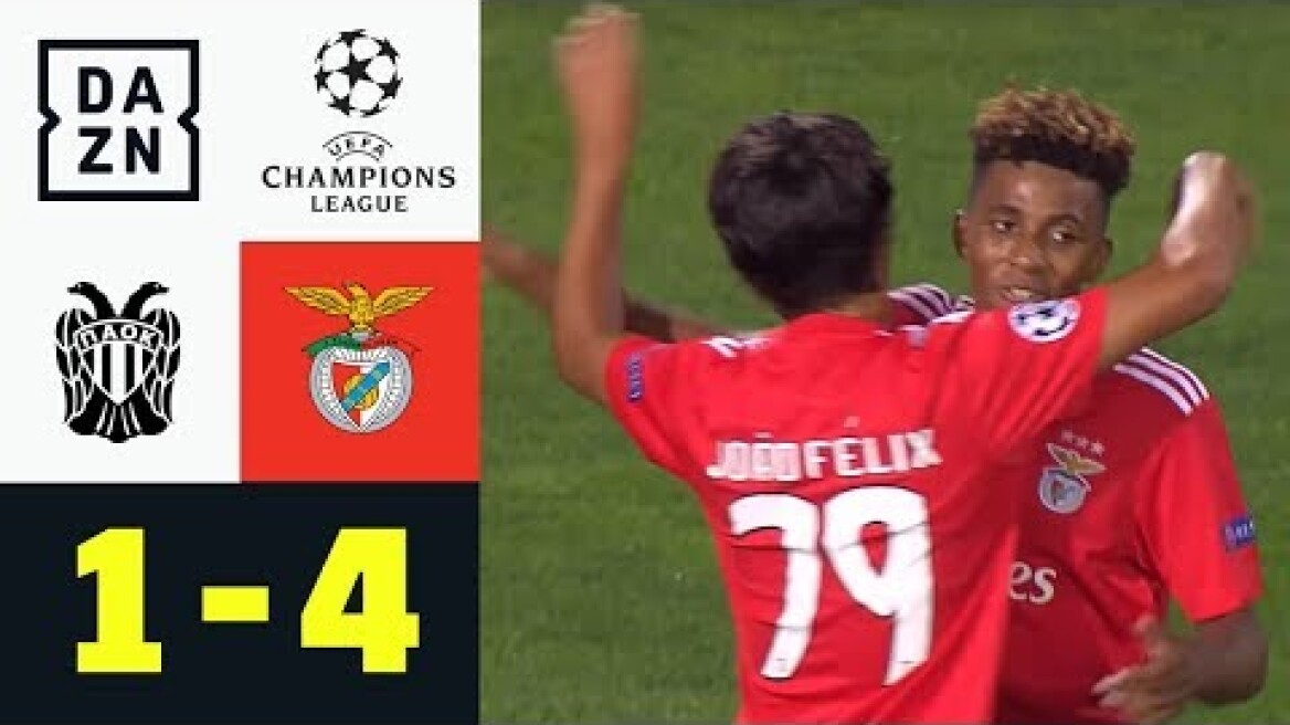 Nach Rückstand: Benfica zeigt Moral: PAOK - Benfica 1:4 | UCL Playoffs | DAZN Highlights