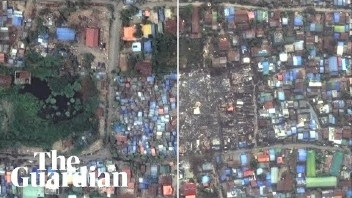 Before and after satellite images show devastation caused by Myanmar earthquake