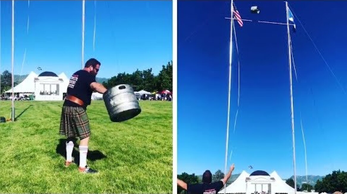 Νέο άθλημα: Ρίψη βαρελιού με μπύρα