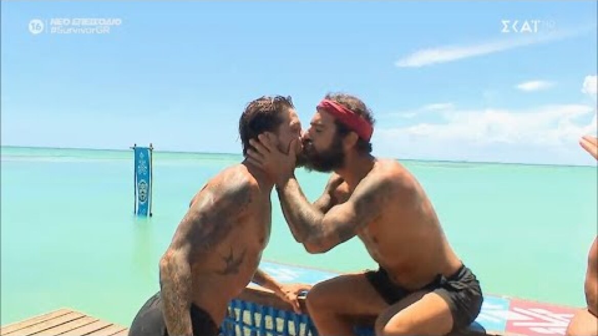 Το φιλι στο στομα Τριανταφυλλος Μπογδανος SURVIVOR GREECE 2021