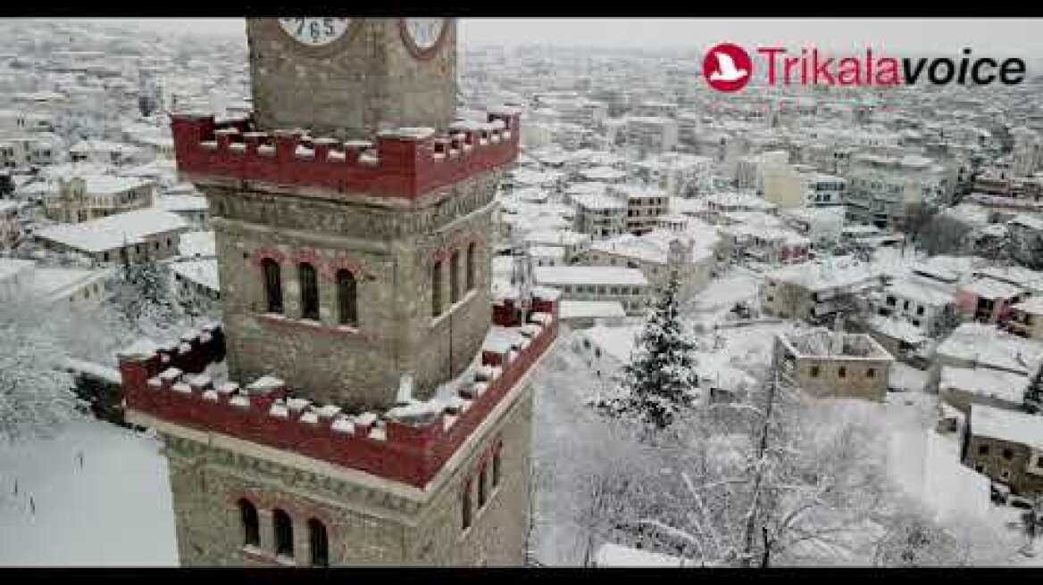 Χιονισμένα Τρίκαλα 14/02/21