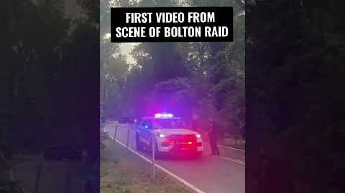 JUST IN: First video from scene of FBI raid of John Bolton's home