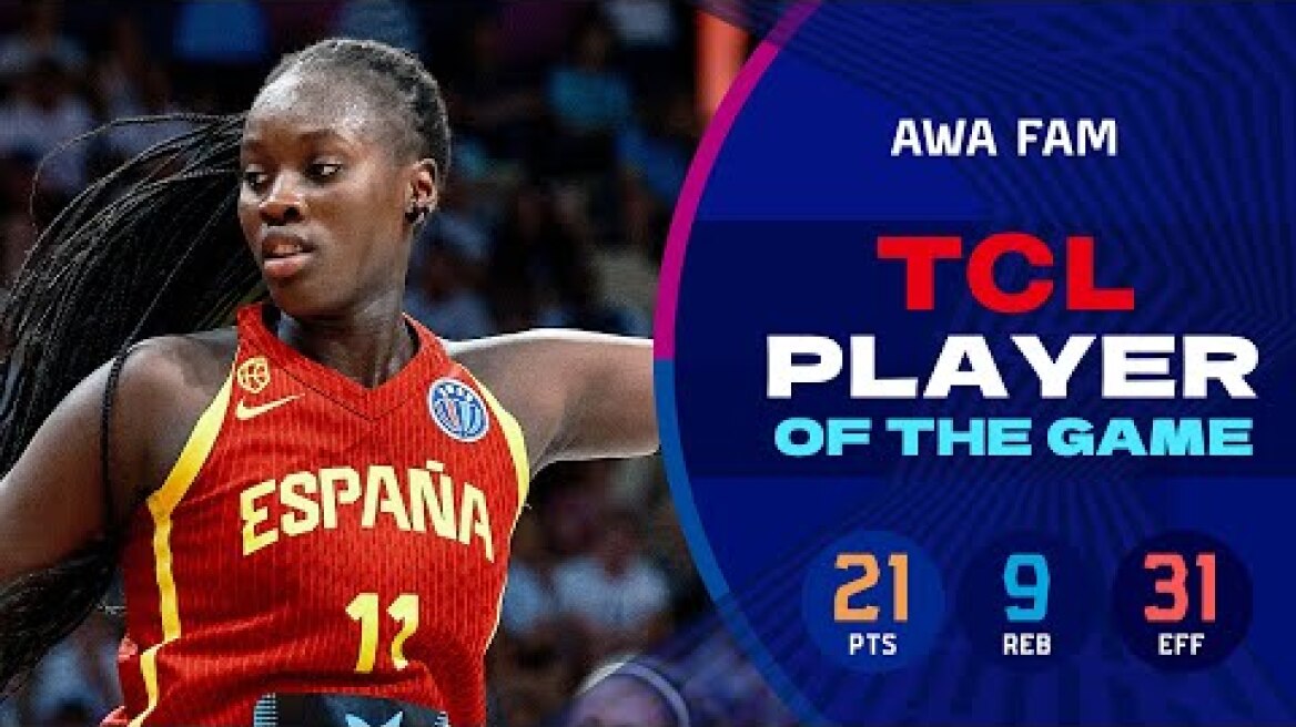 Awa Fam (21 PTS) makes history in massive Spain 🇪🇸 win over France at #EuroBasketWomen 2025 👏