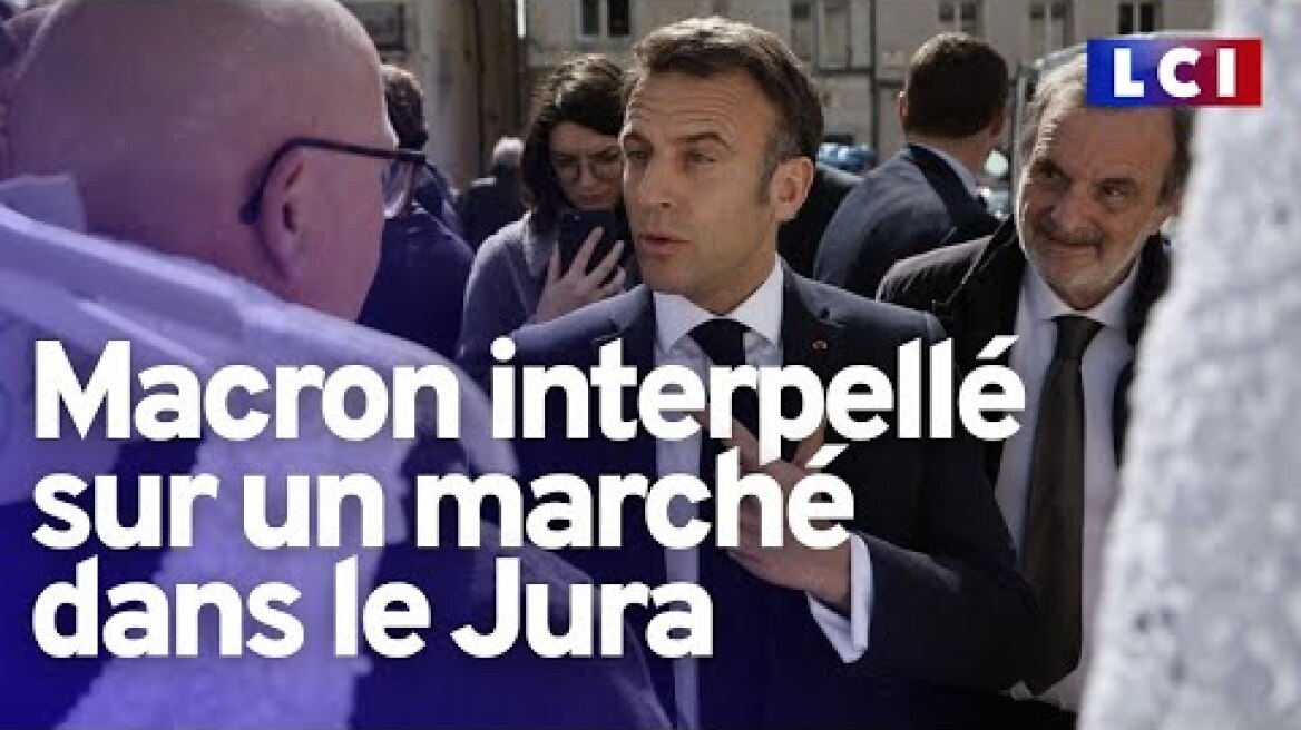 "Vous nous enfumez depuis cinq ans" : Emmanuel Macron interpellé sur un marché dans le Jura