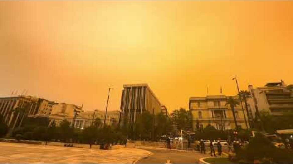 Αποπνικτική ατμόσφαιρα από την αφρικανική σκόνη στην Αθήνα (7)