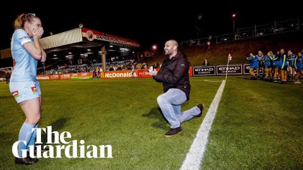 Melbourne City's Rhali Dobson accepts marriage proposal after her final match