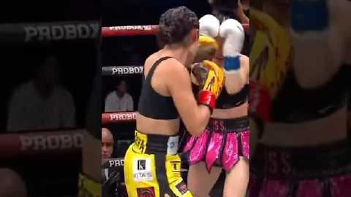 Jocelyn Camarillo KO’s Isis Sio with 44 seconds left of Round 1‼️ #Boxing #CamarilloSio #ProBoxTv