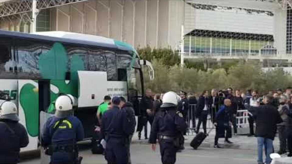 Άφιξη Παναθηναϊκού στο ΟΑΚΑ για το ντέρμπι με την ΑΕΚ (09/03/19)