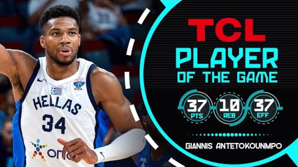 Giannis (37 PTS) dominates vs Israel! TCL Player of the Game! FIBA #EuroBasket 2025