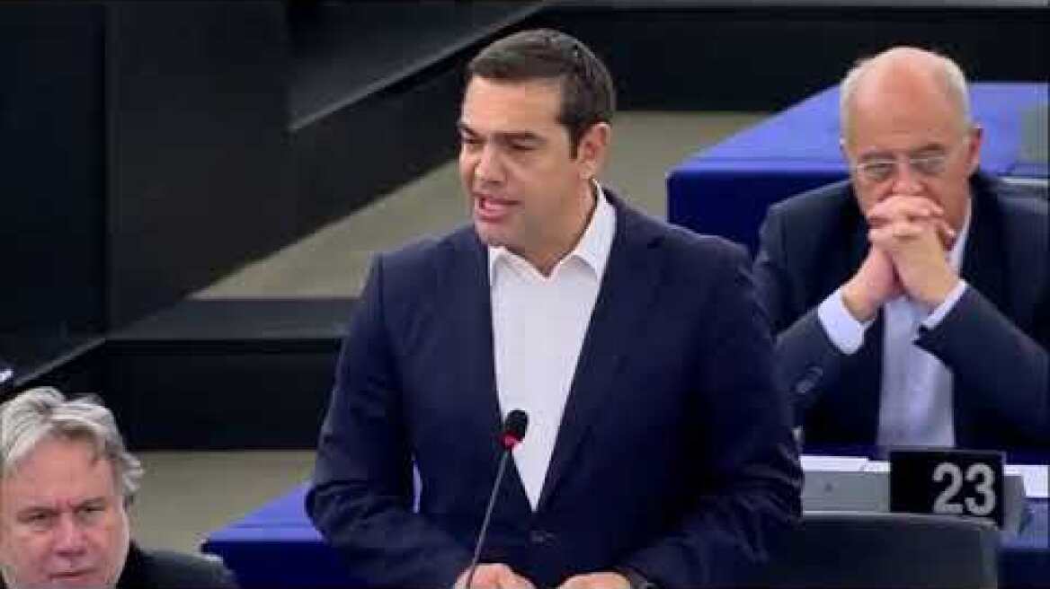 Δευτερολογία Τσίπρα στο Ευρωκοινοβούλιο