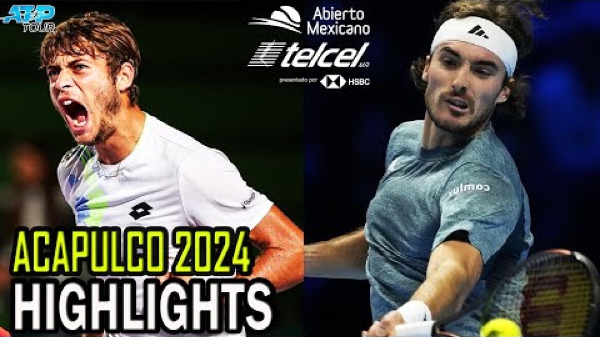 Stefanos Tsitsipas vs Flavio Cobolli Round 2 Highlights | Acapulco 2024