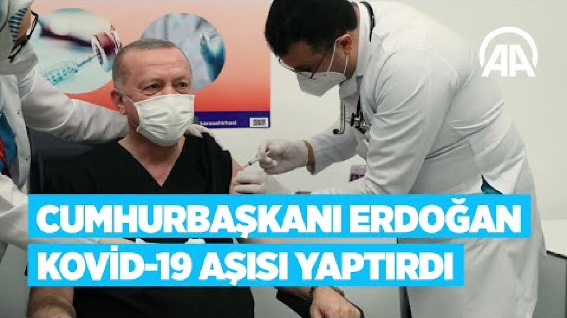 Cumhurbaşkanı Erdoğan Kovid-19 aşısı yaptırdı