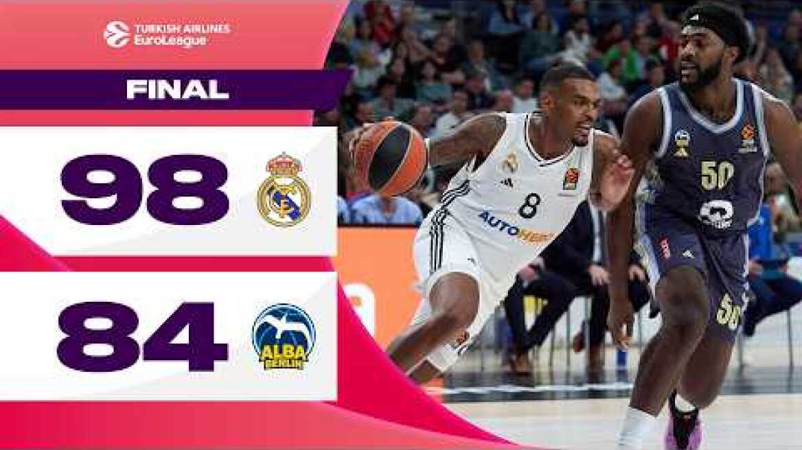 Real Madrid-ALBA Berlin | RS Round 11 Highlights | 2024-25 Turkish Airlines EuroLeague