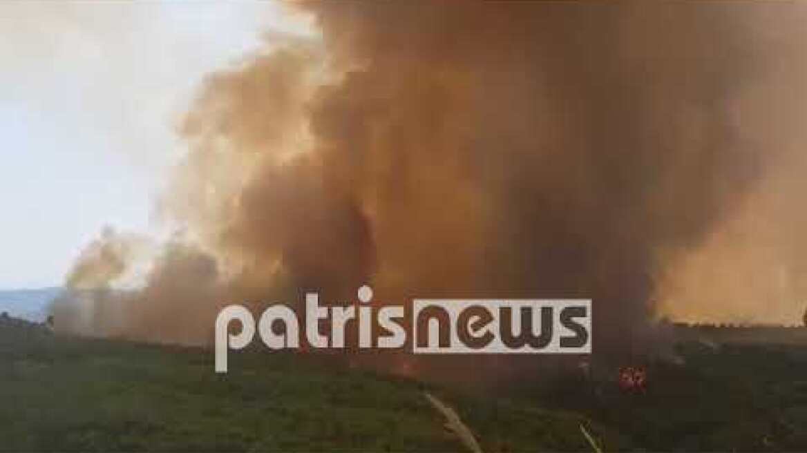 Σε πύρινο κλοιό χωριά της Ολυμπίας (II)