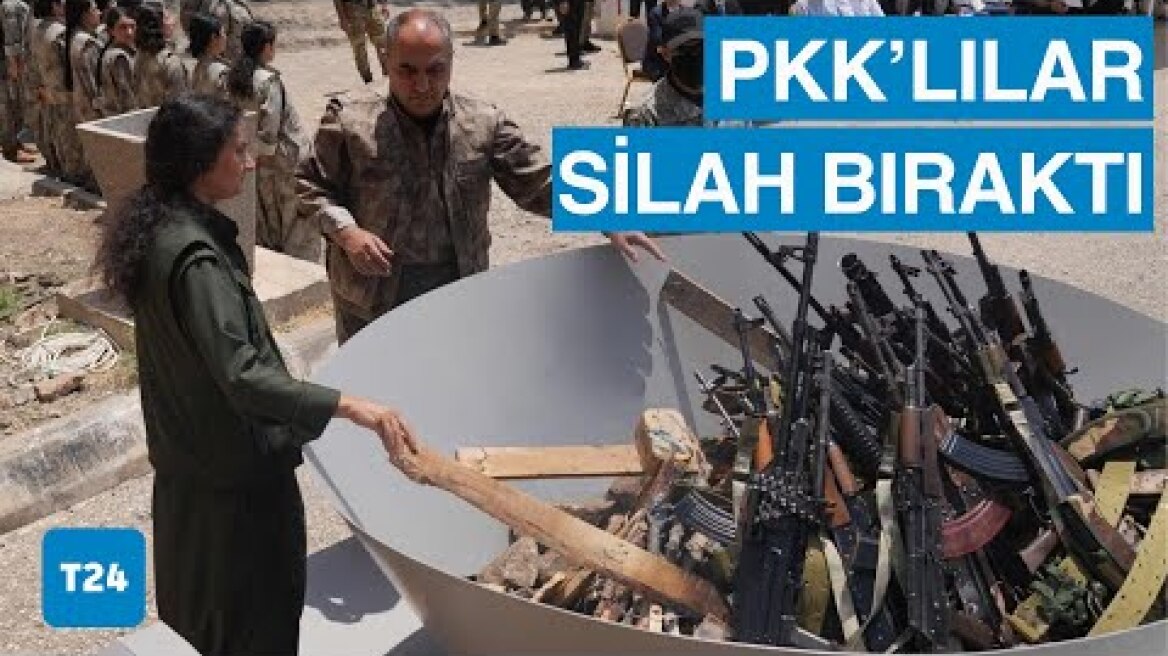 İşte tarihi görüntüler: Bese Hozat'ın da aralarında olduğu PKK'lılar silah bıraktı