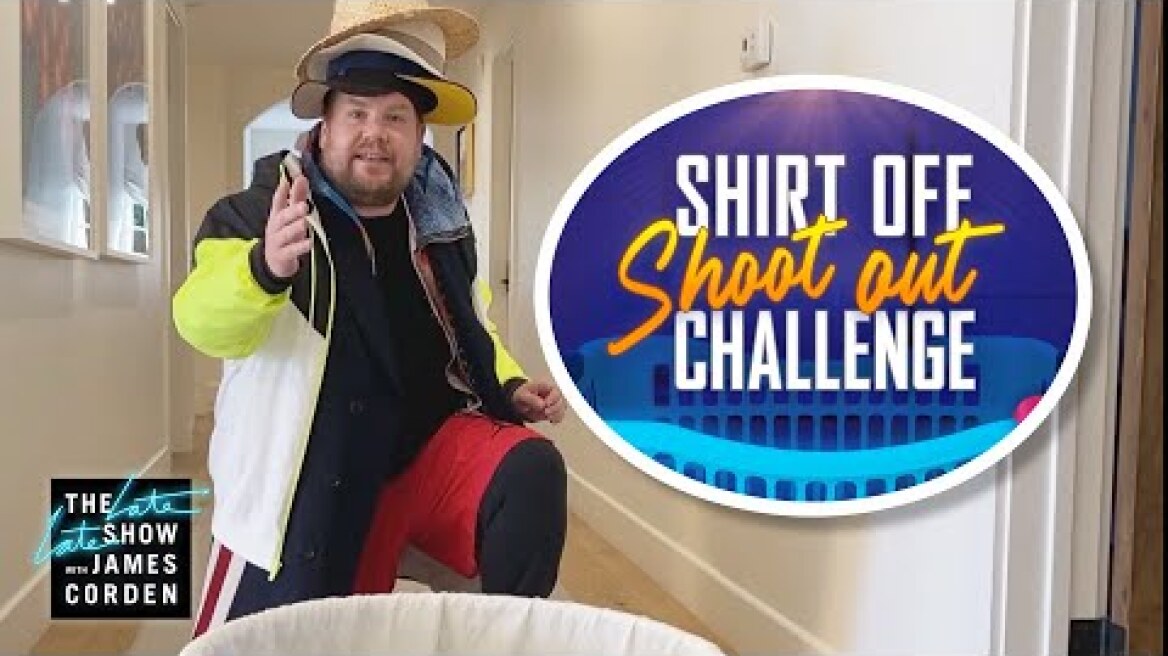 James Corden Issues Shirt Off Shoot Out Challenge to NBA