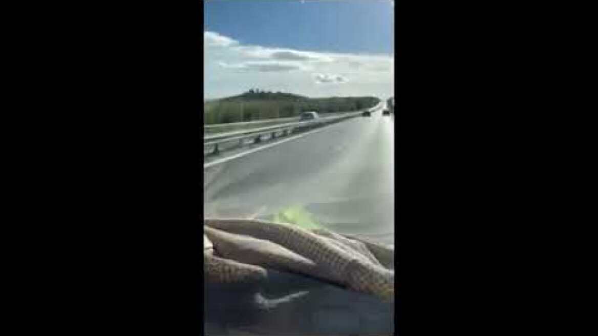 Αυτοκίνητο κινείται ανάποδα στην Εθνική Οδό