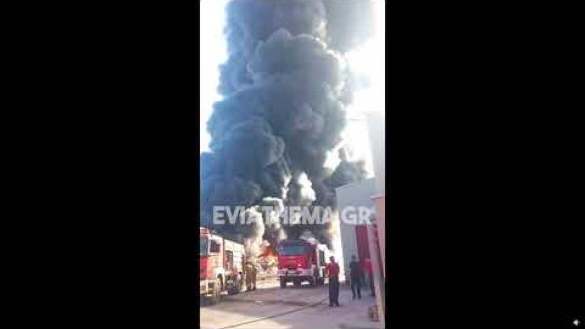 Eviathema.gr - Φωτιά σε εργοστάσιο πλαστικών στην Αυλίδα Χαλκίδας