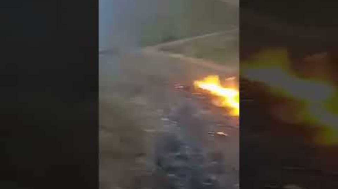 Nτοκουμέντο απο χθεσινή αποπειρα εμπρησμού στο Νεο Βουτζα