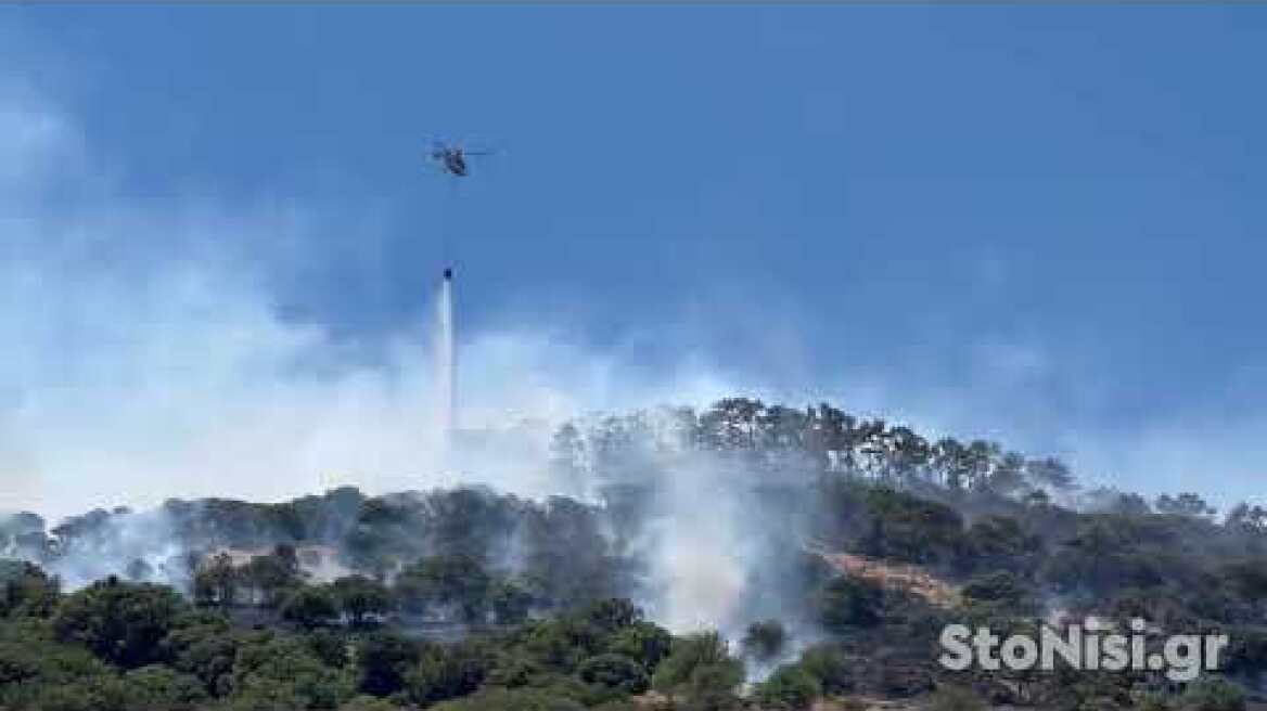 Ανεξέλεγκτη η φωτιά σε δασική έκταση της Κάπης