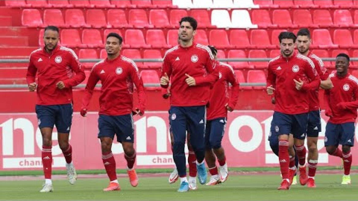 Ολυμπιακός: Η προπόνηση πριν την Άιντραχτ Φρανκφούρτης