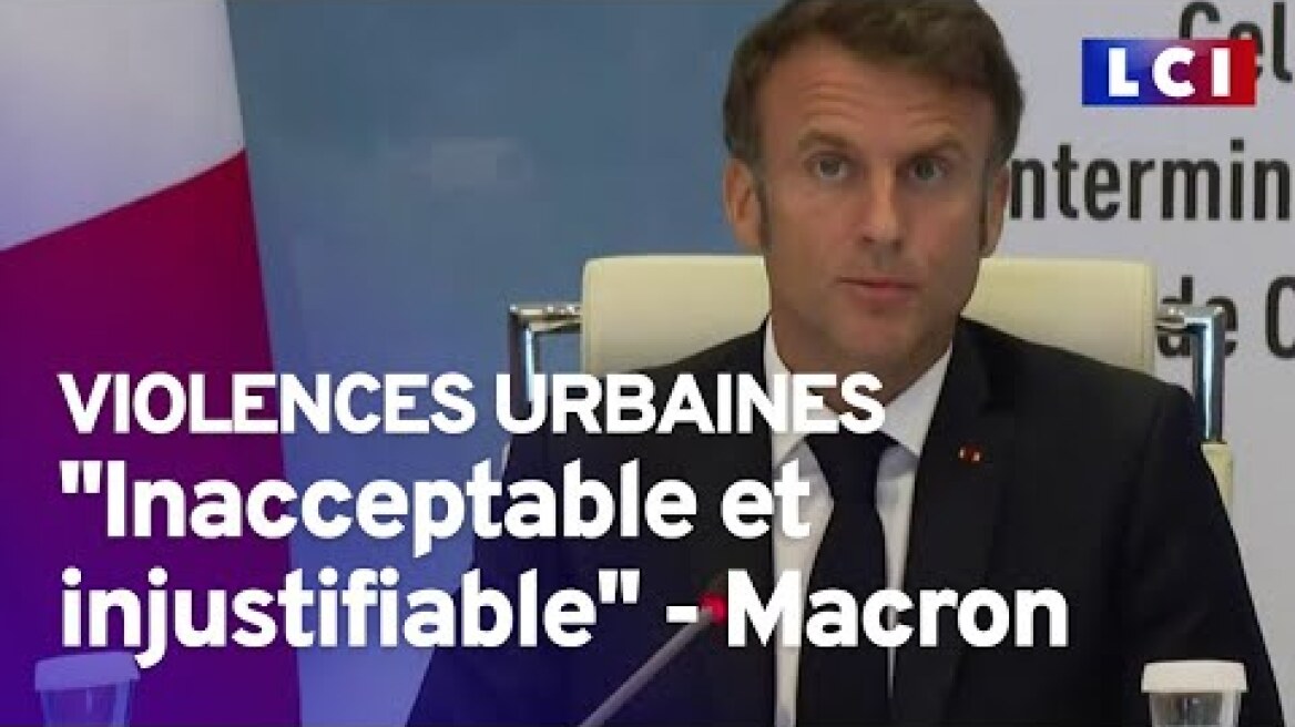 E. Macron appelle "tous les parents à la responsabilité" et épingle les réseaux sociaux