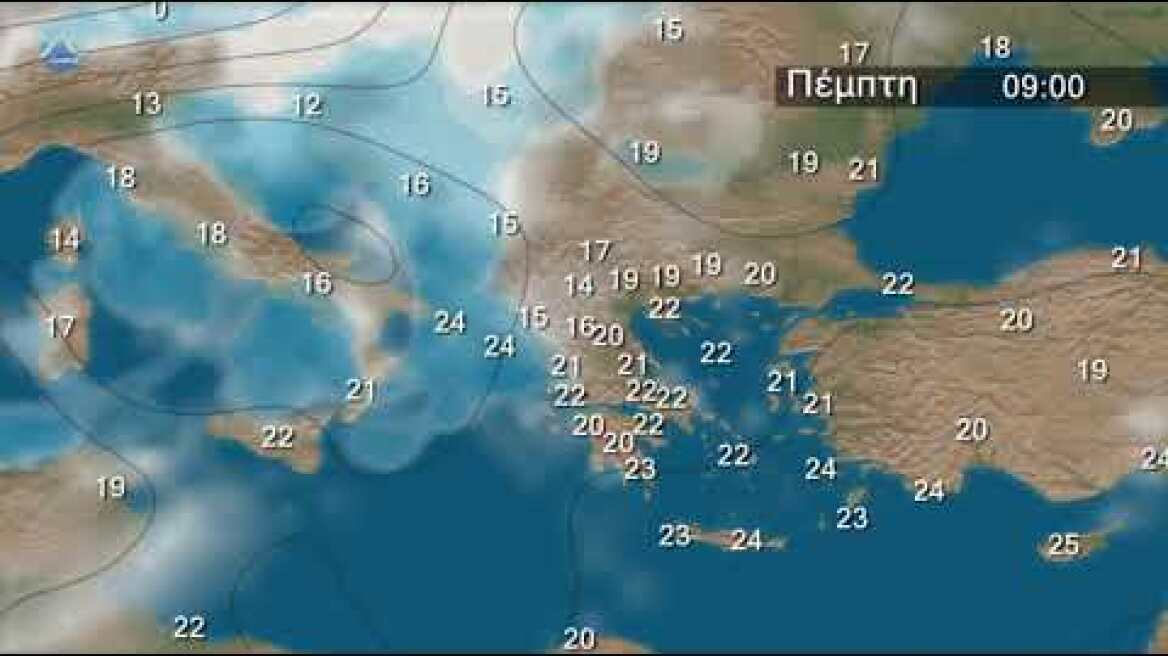 Εβδομαδιαία Πρόγνωση Καιρού από 30 Σεπτεμβρίου 2019