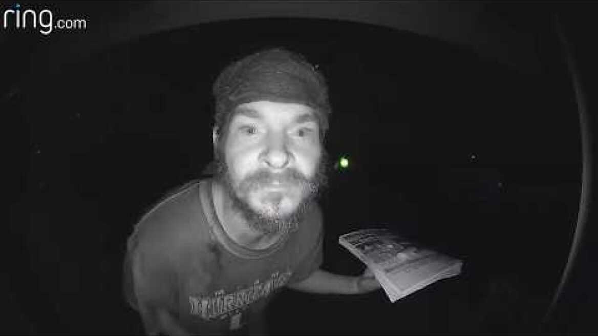 Another doorbell licker was caught on camera, this time in Florida