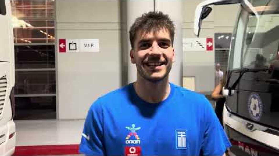 Φώτης Ιωαννίδης μετά τον αγώνα Ελλάδα - Φινλανδία