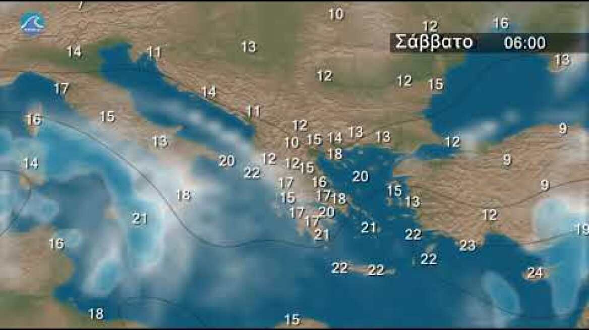 Εβδομαδιαία Πρόγνωση Καιρού από 22 Οκτωβρίου 2019