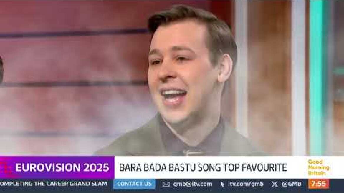 Eurovision 2025: Οι εκπρόσωποι της Σουηδίας έχουν γίνει το απόλυτο φαβορί τραγουδώντας για τη... φινλανδική σάουνα ITV Good Morning Britain - 14.4.2025 - KAJ to represent Sweden at ESC