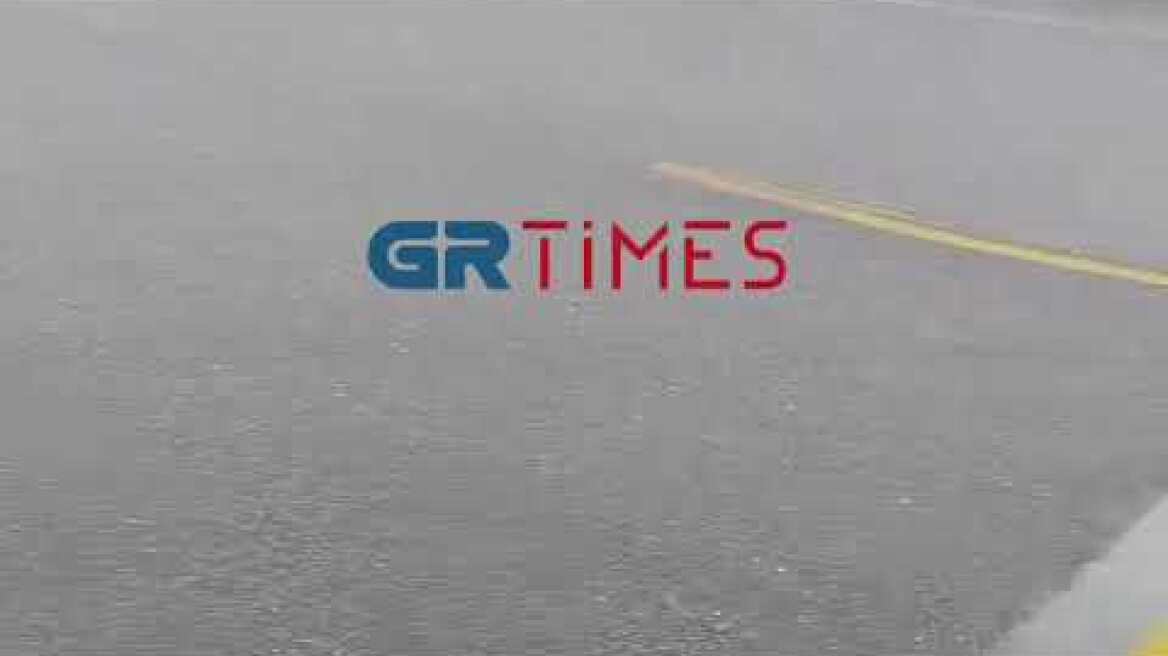 Θεσσαλονίκη: Έριξε χαλάζι στη Σίνδο