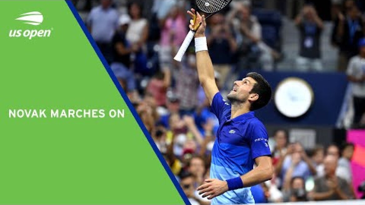Novak Djokovic Storms Into Week Two | 2021 US Open