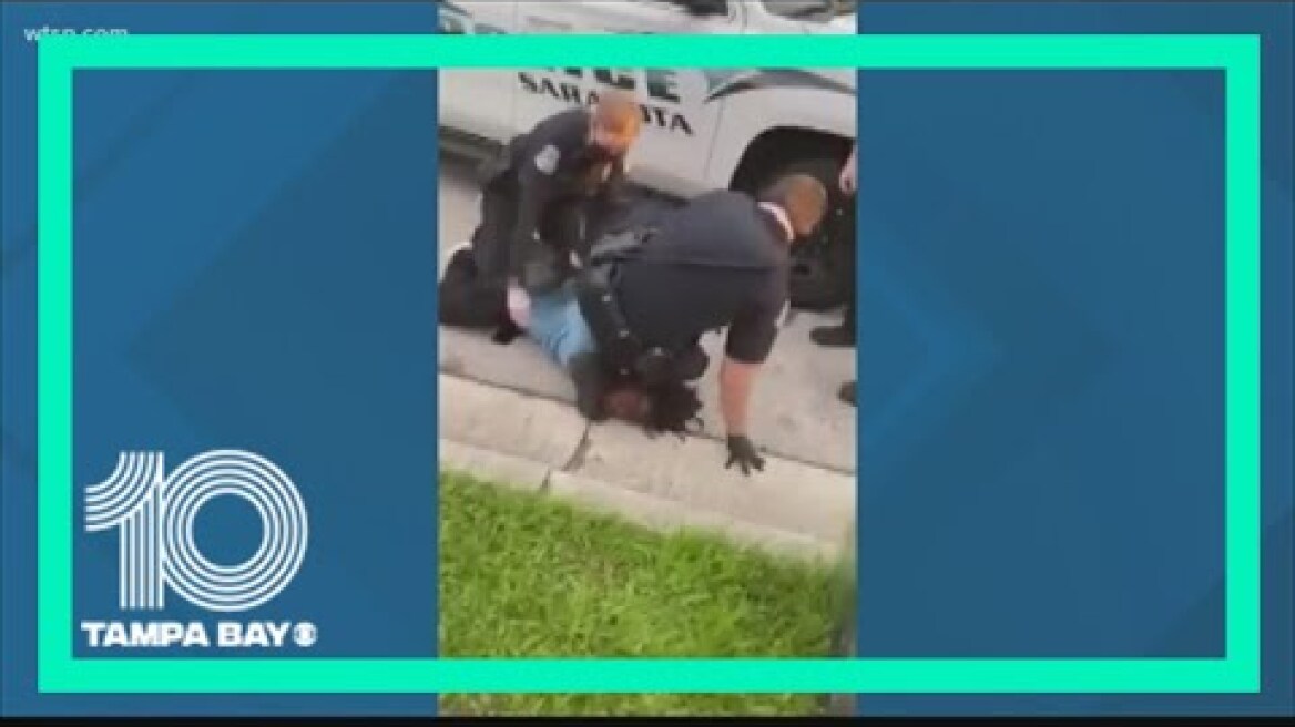 Sarasota police release video after officer accused of kneeling on man's neck