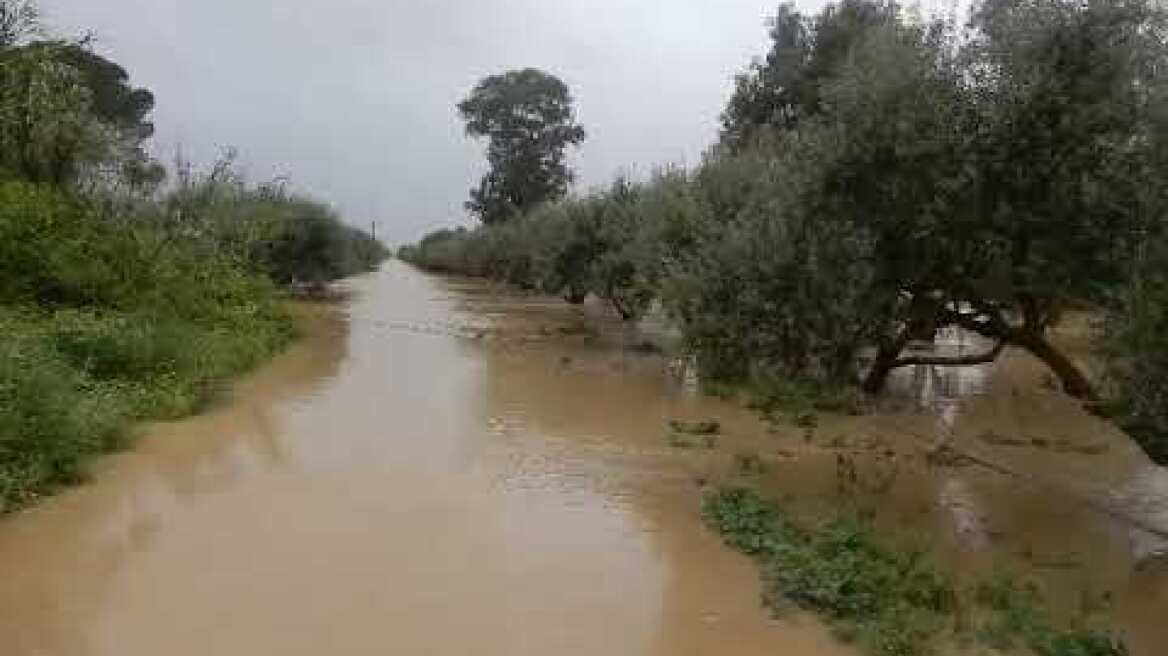 6 Απριλίου 2019 Υπερχείλισε ο Γεροπόταμος μετά την Πομπιανή Γέφυρα