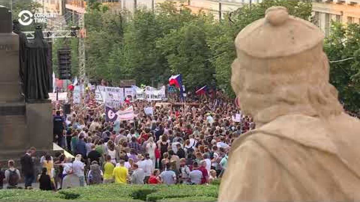 Mass Protests Held In Prague To Demand Prime Minister's Resignation