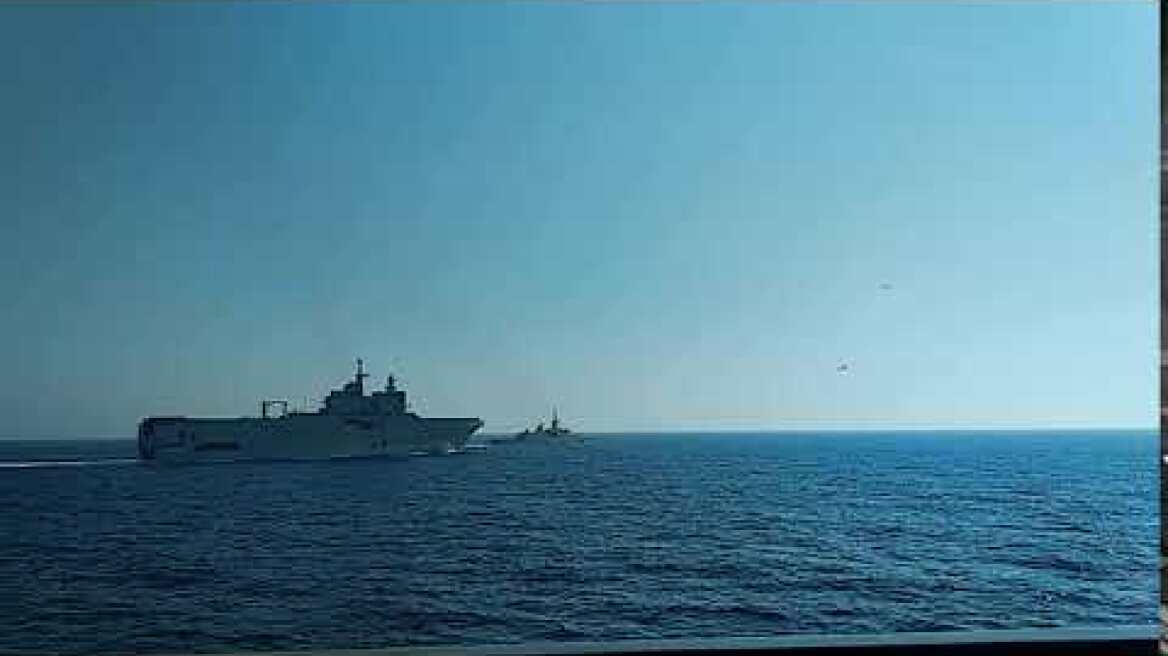 Ελληνογαλλική ασπίδα: Δείτε βίντεο και φωτογραφίες από την κοινή άσκηση στην Ανατολική Μεσόγειο (1)