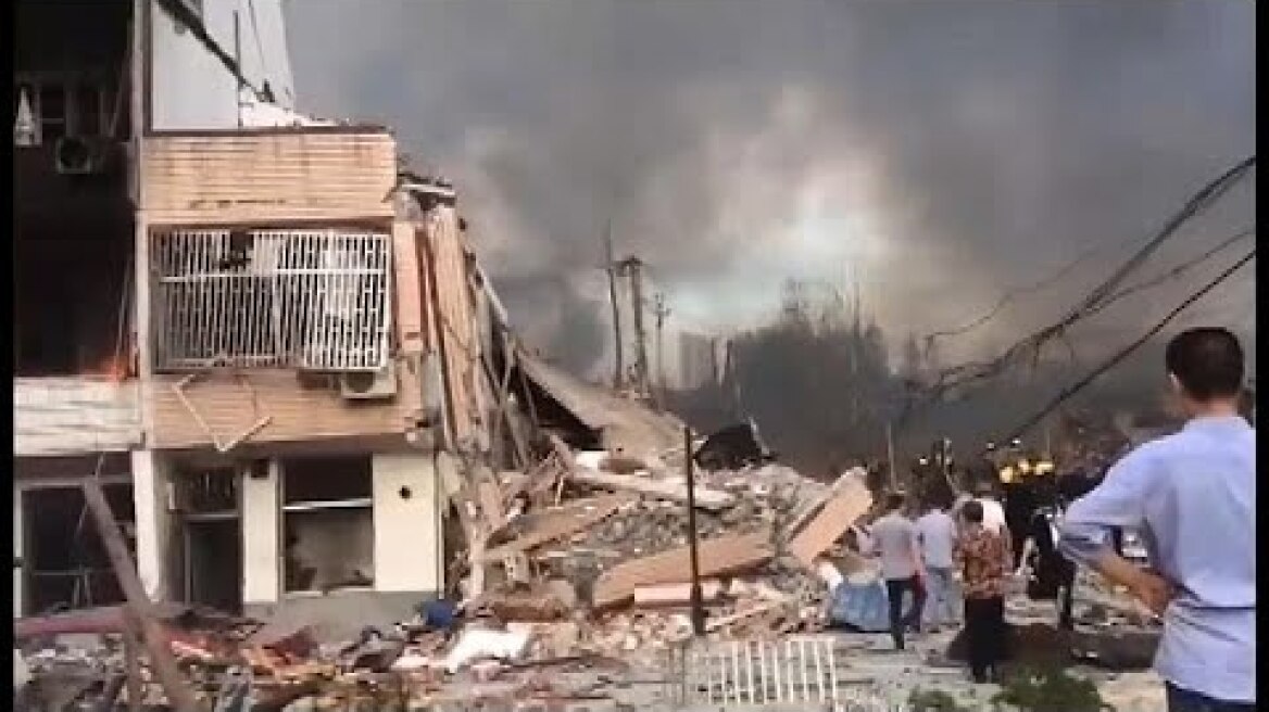 Взрыв бензовоза в Тайчжоу