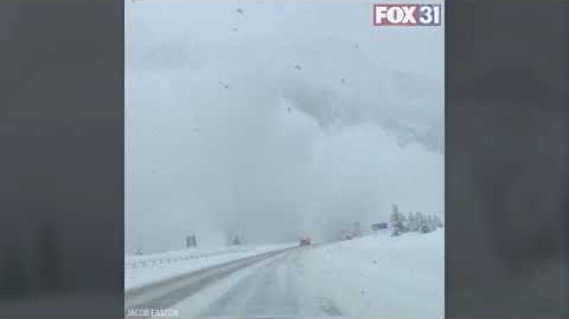 Driver captures avalanche ripping through Ten Mile Canyon near I-70