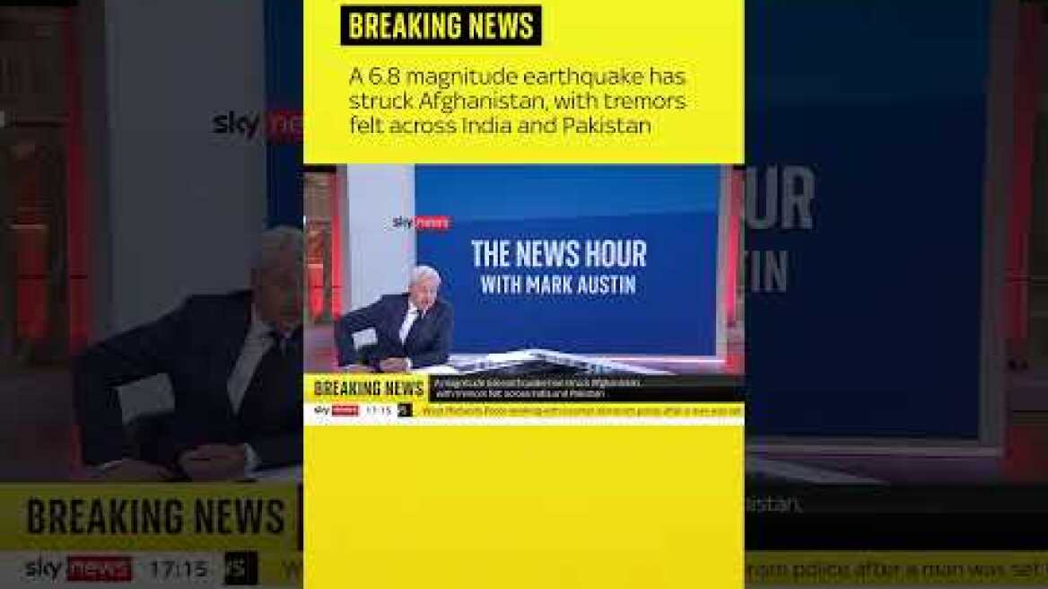 A 6.8 magnitude earthquake has struck Afghanistan, with tremors felt across India and Pakistan