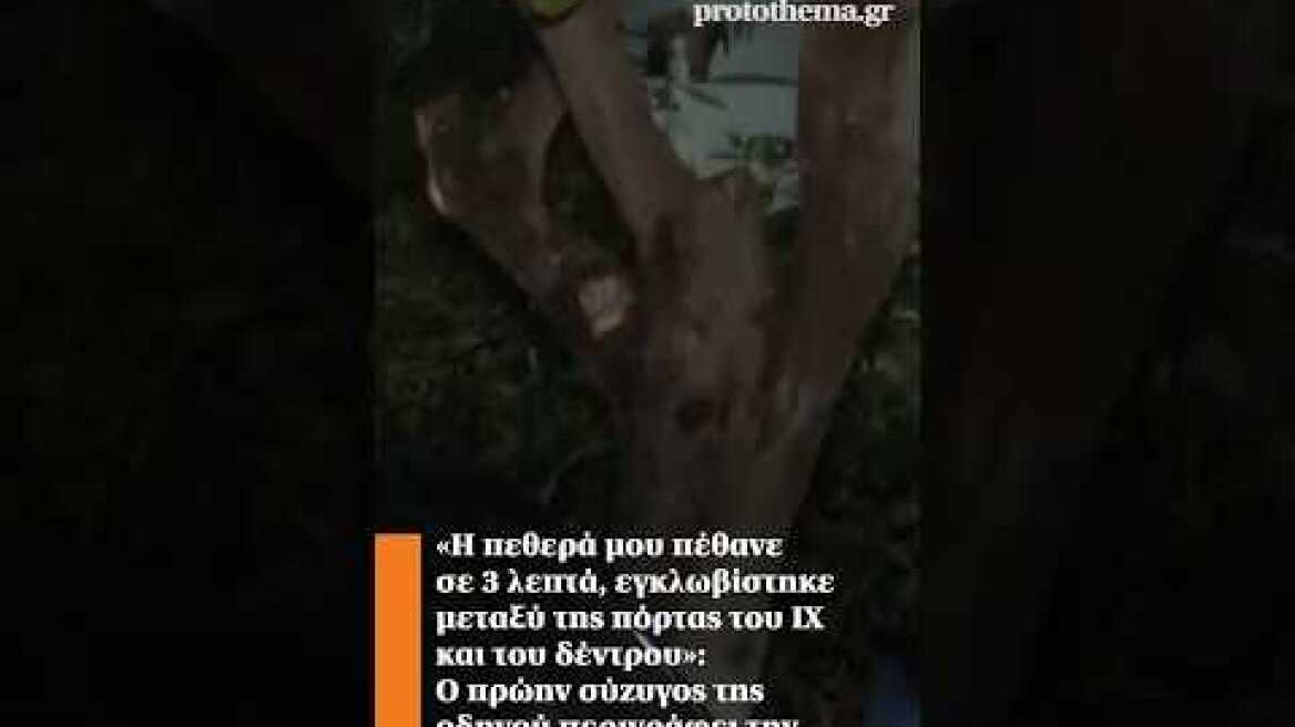 «Η πεθερά μου πέθανε σε 3 λεπτά, εγκλωβίστηκε μεταξύ της πόρτας του ΙΧ και του δέντρου»