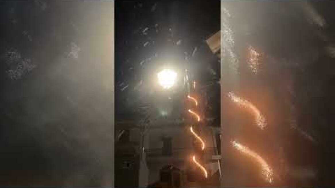 Χιονίζει στο Λιβάδι Ελασσόνας