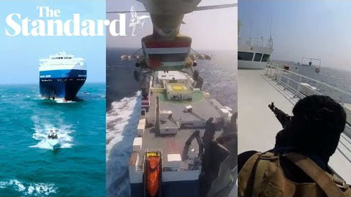 Yemen's Houthis share footage of militants 'hijacking' Galaxy Leader ship
