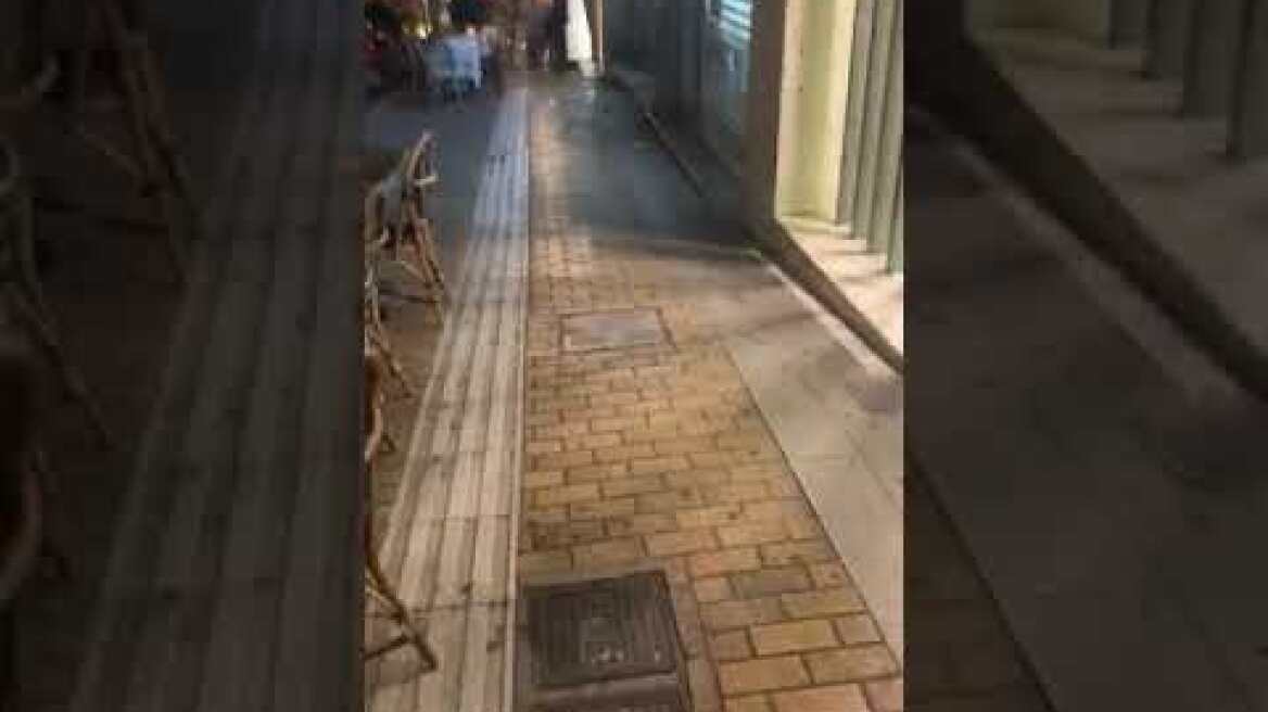 Εικόνα μετά τα επεισόδια στο Κολωνάκι