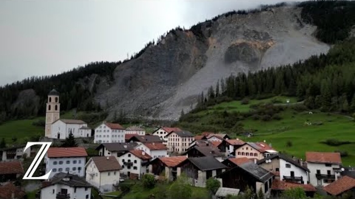 Rollende Felsbrocken bedrohen Schweizer Bergdorf