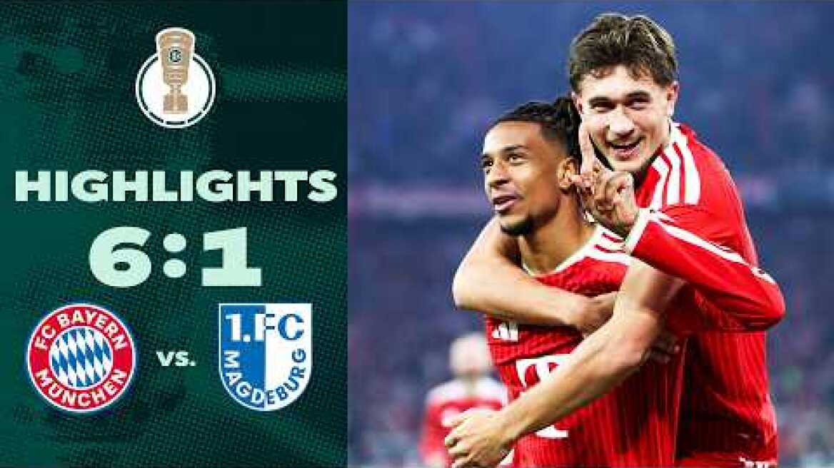 OLISE BRACE & pure dominance | FC Bayern München vs 1. FC Magdeburg | Highlights | DFB-Pokal
