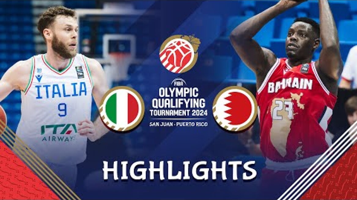 Italy 🇮🇹 vs Bahrain 🇧🇭 | Highlights | FIBA OQT 2024 Puerto Rico