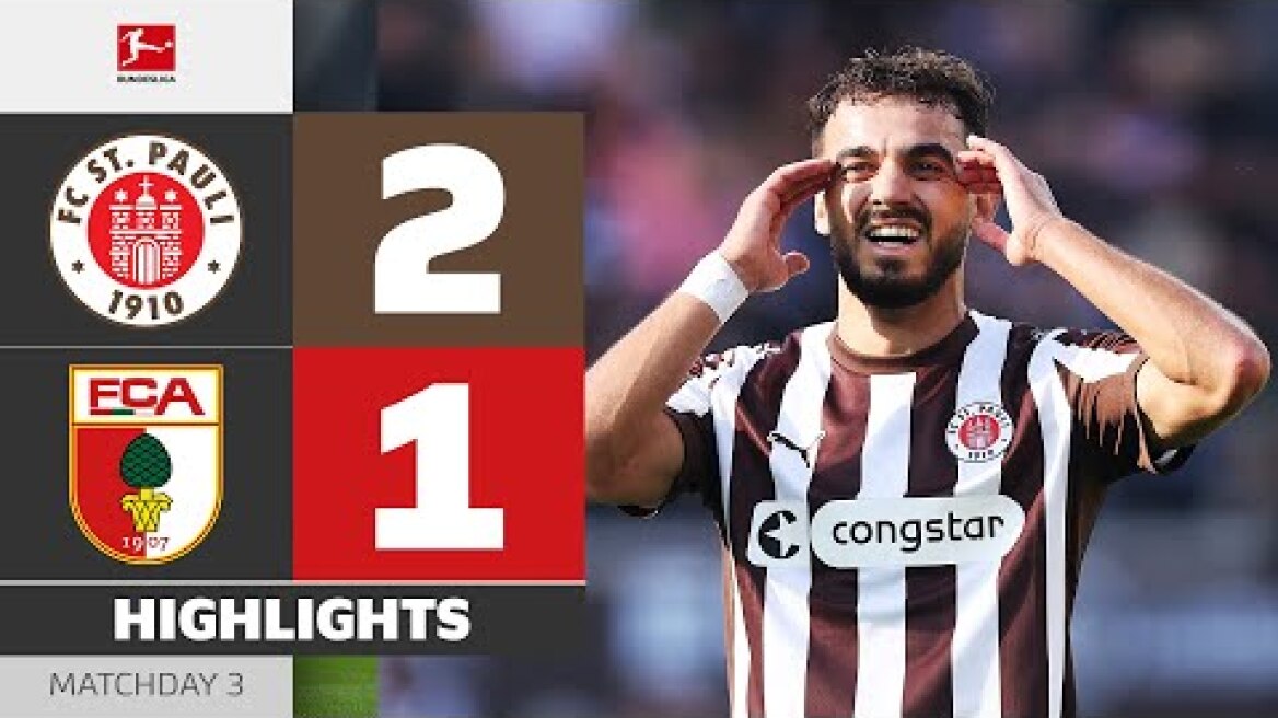 Sinani’s Free-Kick Decides It! 🎯 | ST. PAULI - FC AUGSBURG | Highlights | MD 3 – Bundesliga 2025/26