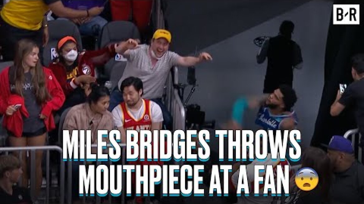 Miles Bridges Tosses Mouthpiece At A Fan After Getting Ejected vs. Hawks