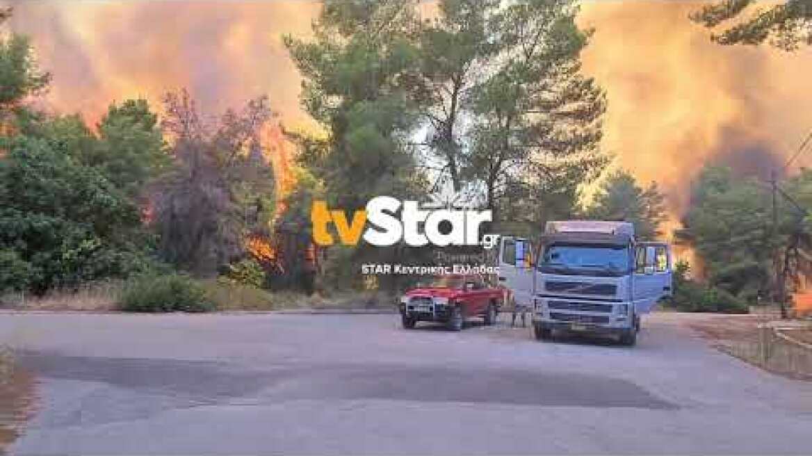 Σοκαριστικό βίντεο από τη φωτιά στον Οσμαές